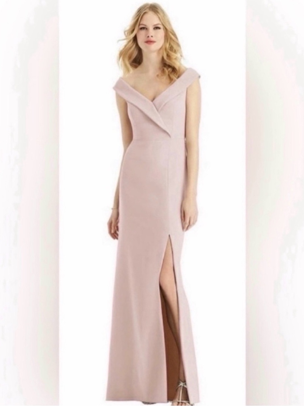 Special Occasion 90’s Minimal Homecoming Prom Blush Pink Off Shoulder 6